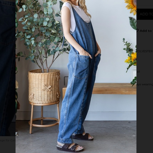 Oli & Hali “ Istanbul “ Oli and Hali Relaxed Fit Denim Overalls Jean Romper 15 - Picture 3 of 8
